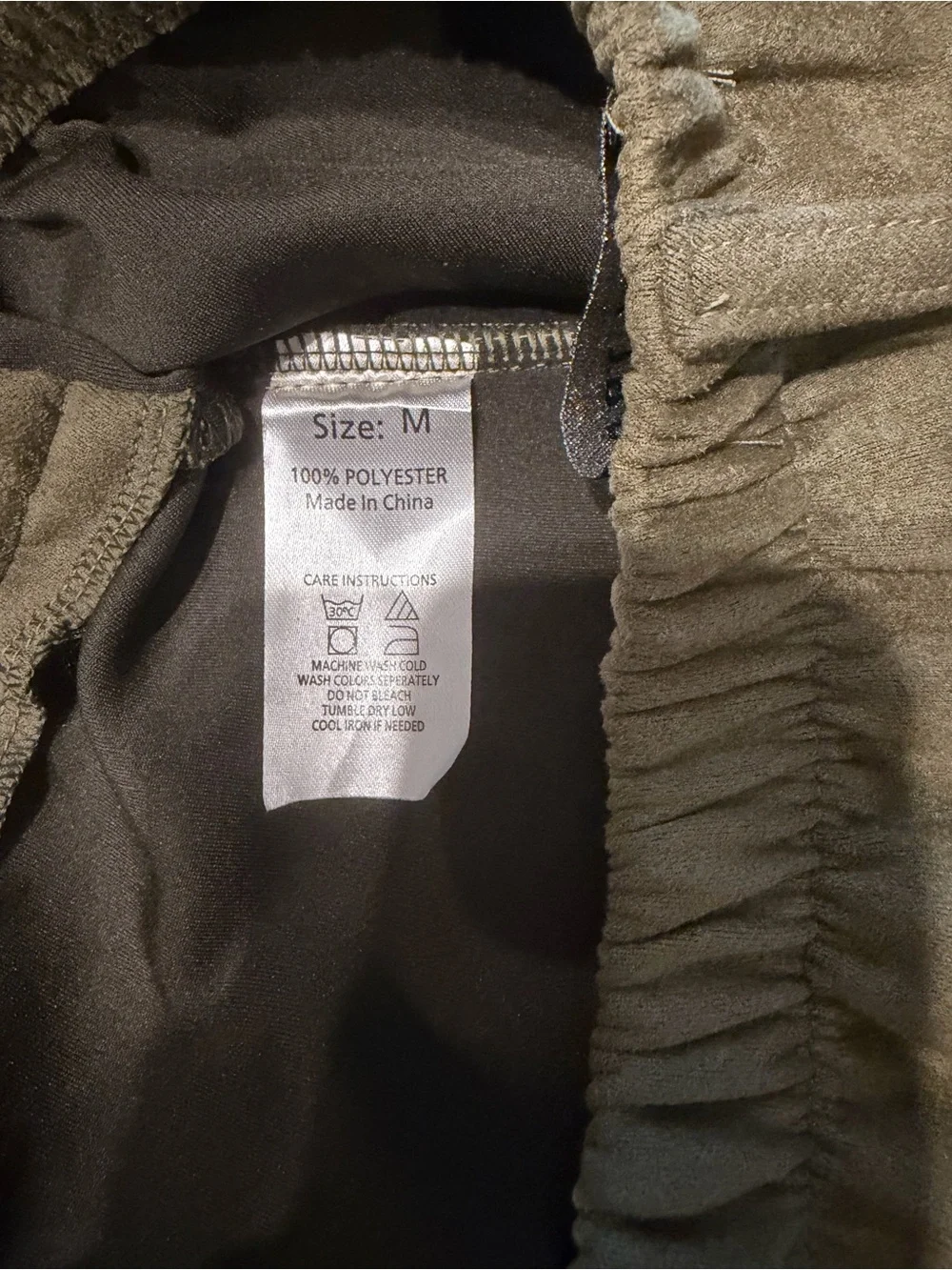 Crazy Train Olive Green Suede Fringe Shorts - Picture 4 of 4